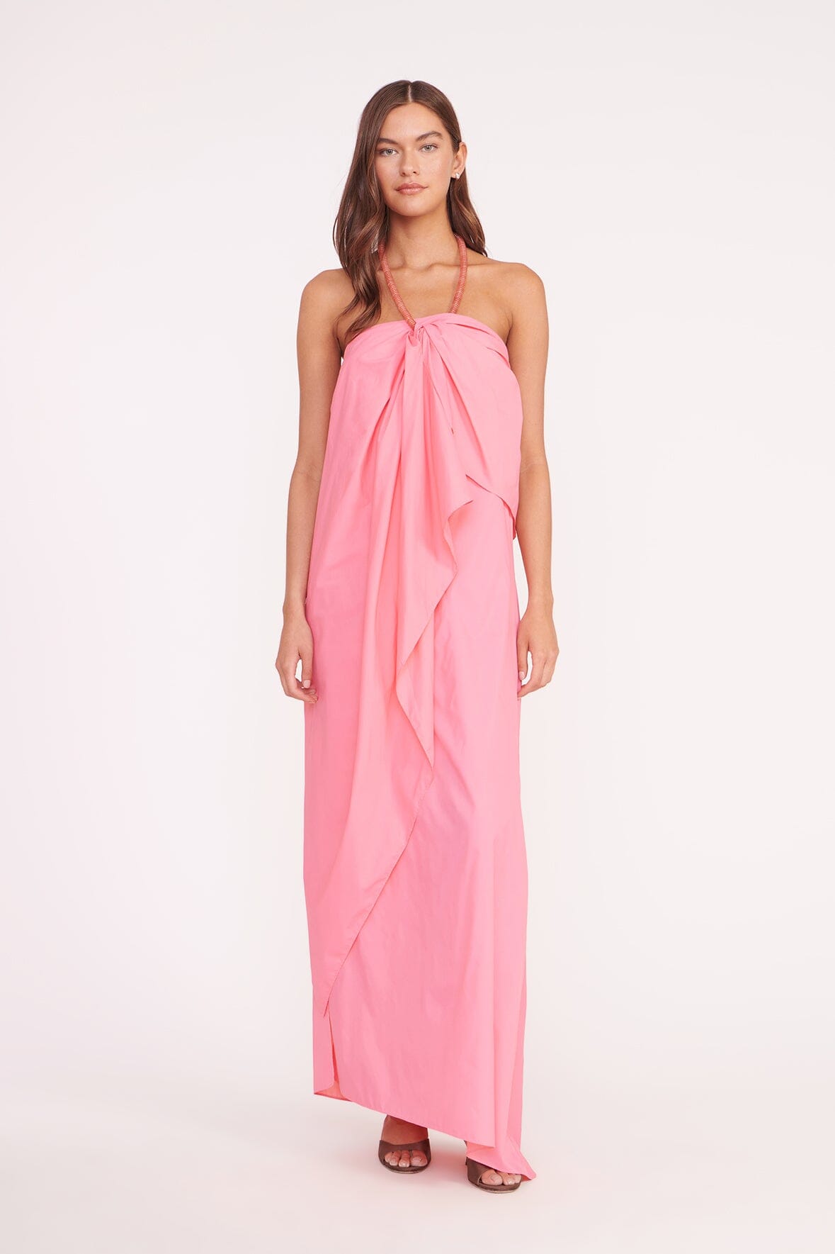 coral pink dress